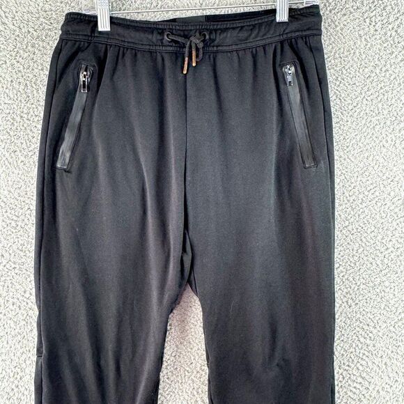 01 Algo Performance Joggers Mens Small Black Pants Activewear Stretch Gym Run‎ - Picture 3 of 16